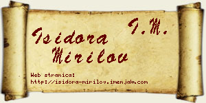 Isidora Mirilov vizit kartica